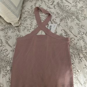 Pink knit top size small new w tags